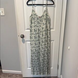 Miami White and Green Maxi Sundress